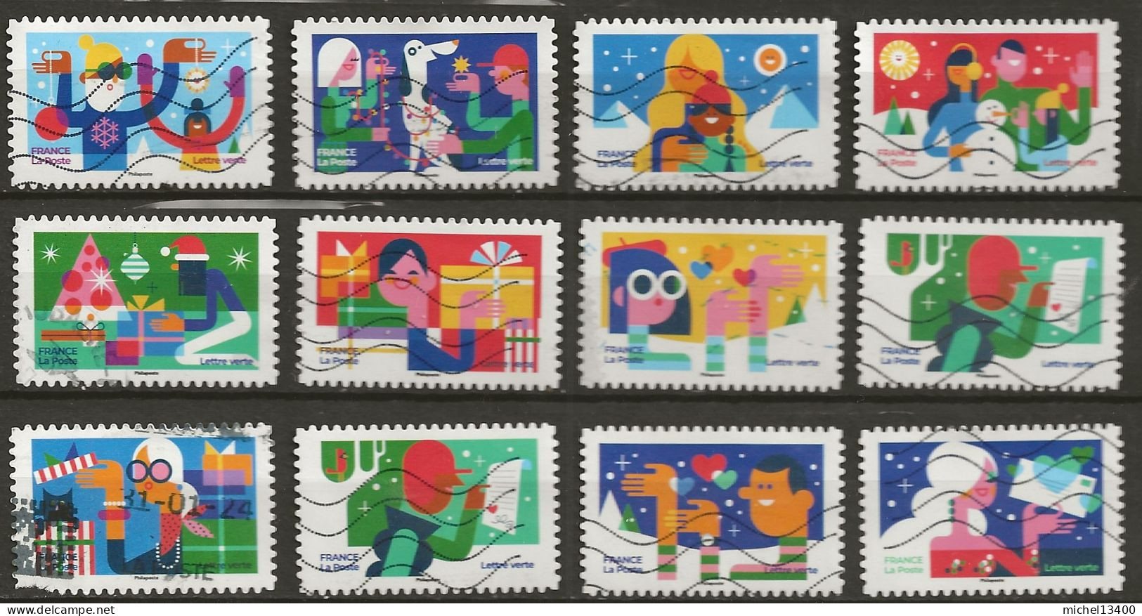 Année 2023 Série Noël Des Timbres Qui Nous Rapprochent Réf B - Used Stamps