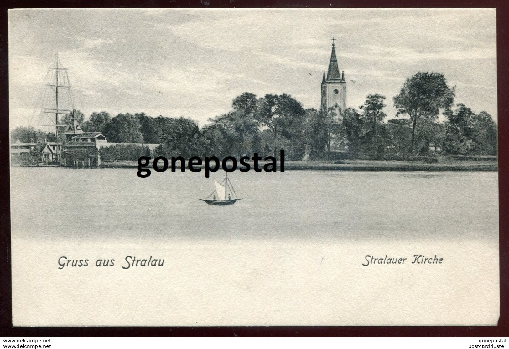GERMANY Gruss Aus Stralau 1900s Berlin Treptow. Kirche. Old Postcard (h1480) - Treptow