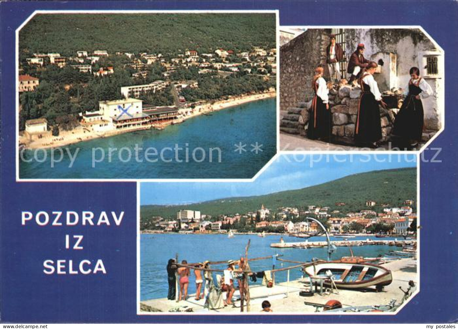 72591541 Selca Fliegeraufnahme Landestrachten Strandpartie Slovenia - Slovenia