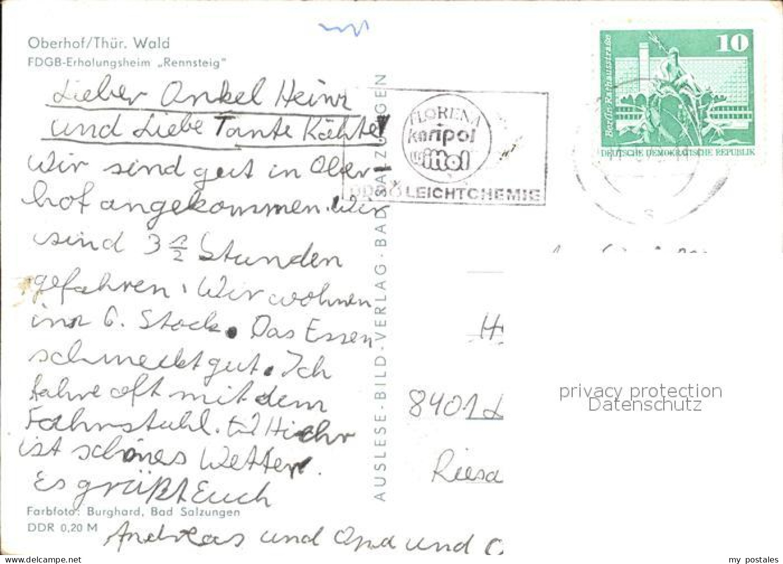 72591478 Oberhof Thueringen FDGB Erholungsheim Rennsteig Oberhof Thueringen - Oberhof