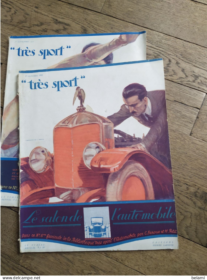 Lot De   ** 3 Revues Très Sport *   Le Rugby , Le Salon De L'automobile Et L'athlétisme **   1922 Setp Oct Nov - 1900 - 1949
