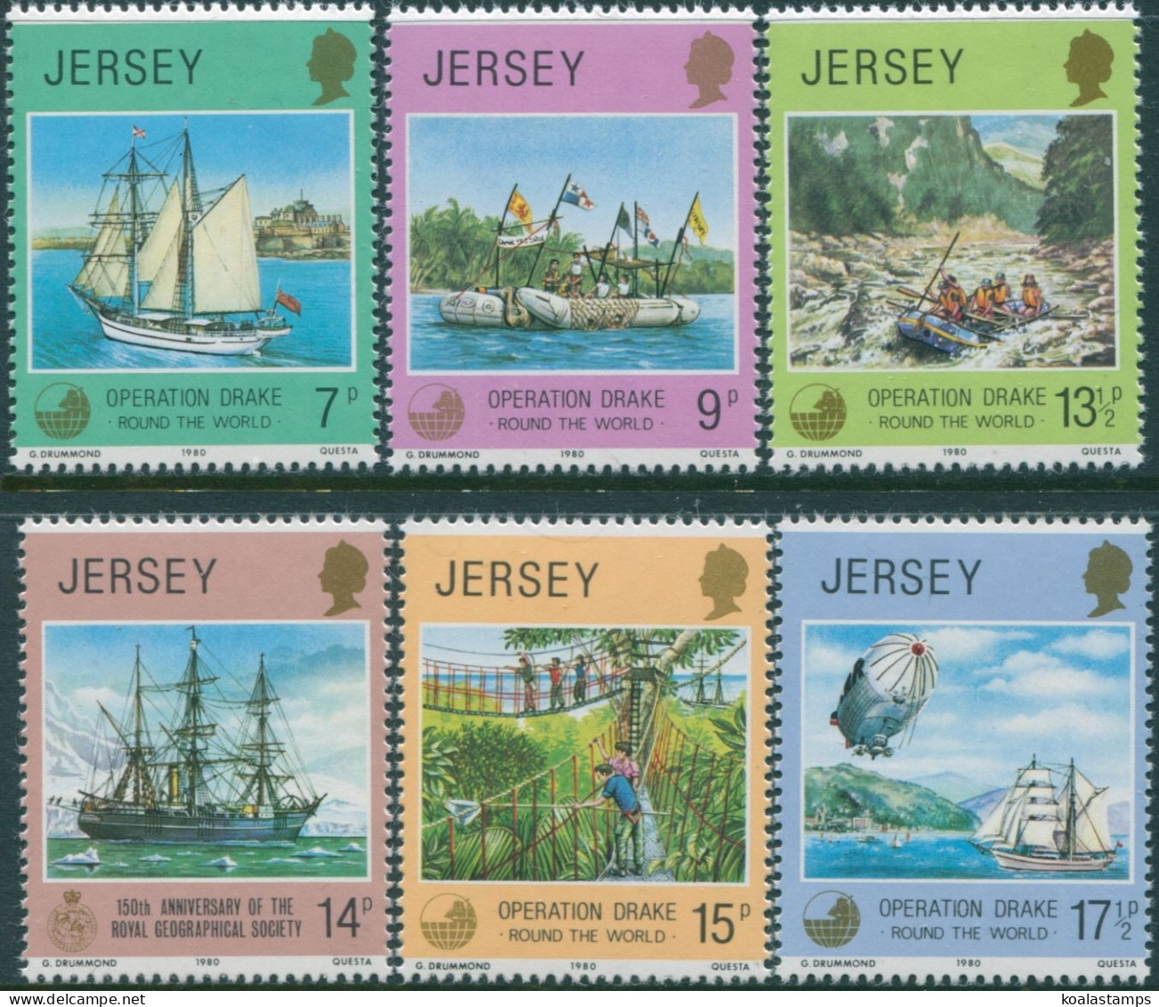 Jersey 1980 SG238-243 Royal Geographical Society Set MNH - Jersey