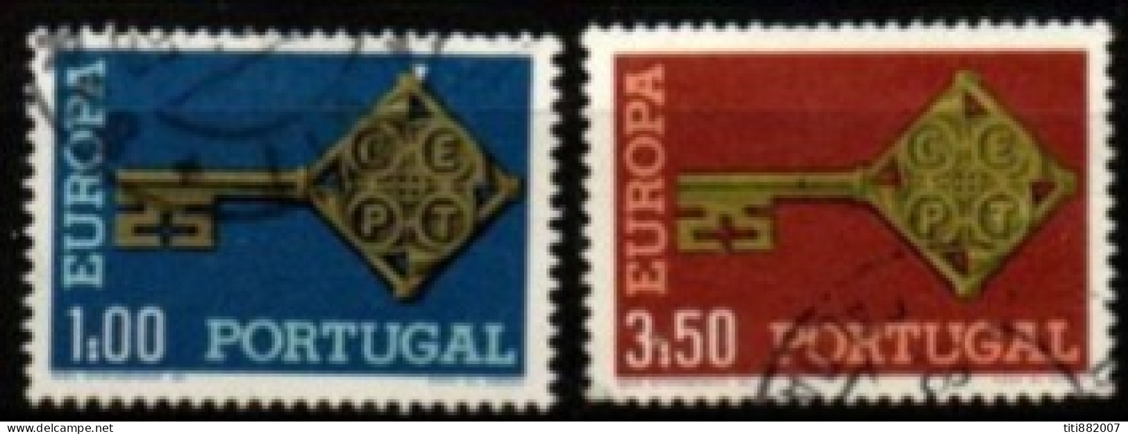 PORTUGAL     -    1968 .  Y&T N° 1032 / 1033 Oblitérés.    EUROPA - Oblitérés