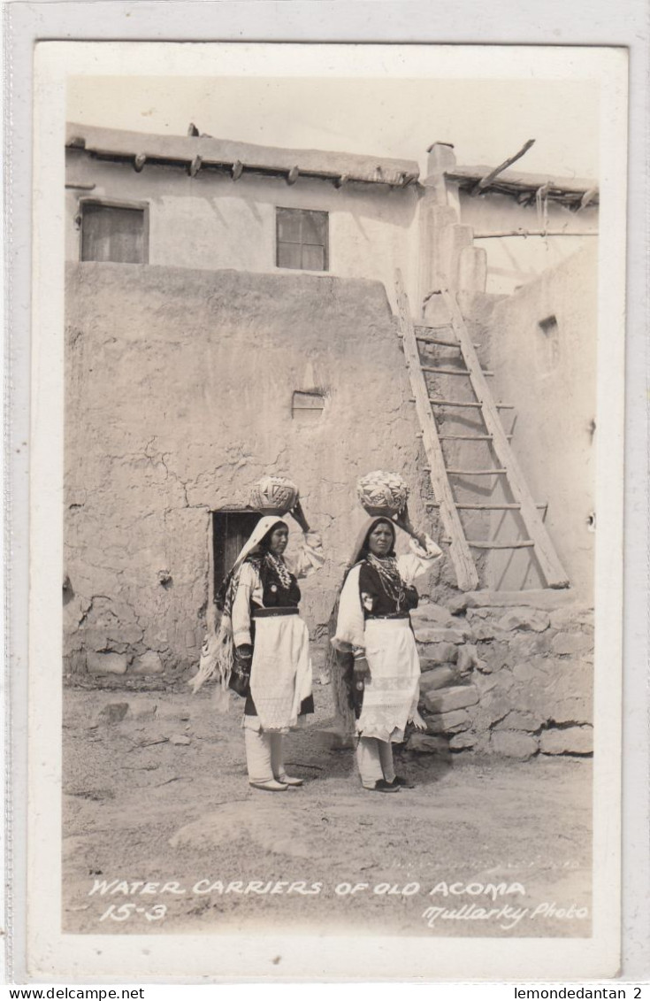 Water Carriers Of Old Acoma. Mullarky Photo. * - Native Americans