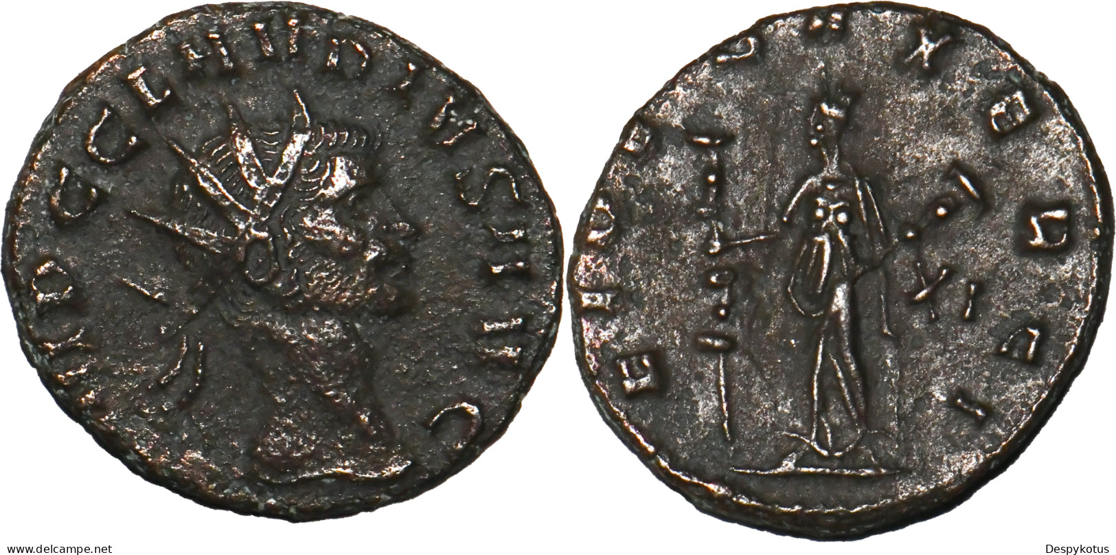 ROME - Antoninien - CLAUDE II LE GOTHIQUE - FIDES EXERCI - 268 AD - RIC.34 - 19-012 - The Military Crisis (235 AD To 284 AD)