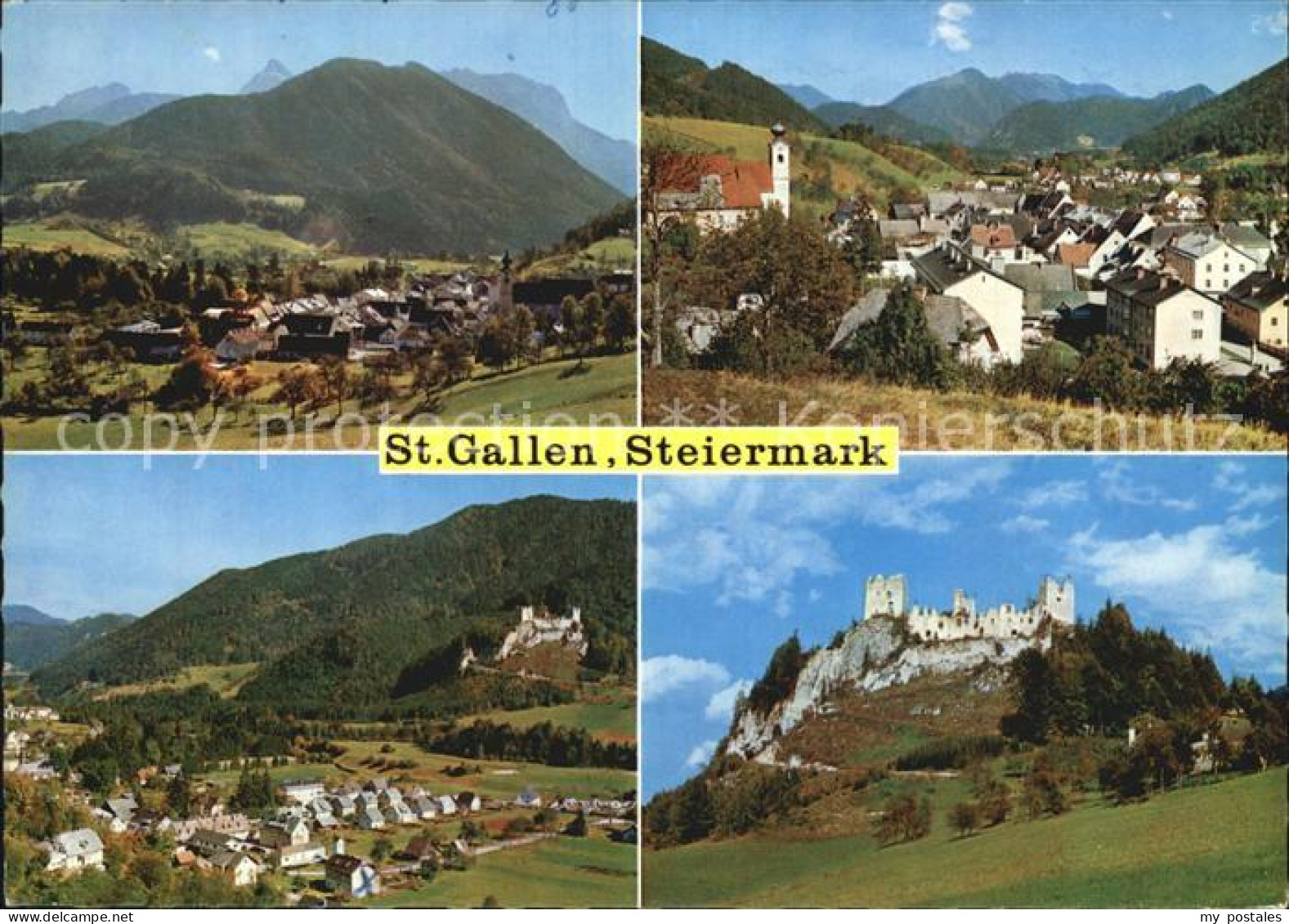 72590636 St Gallen Steiermark Mit Gesaeuseberge Panorama Ruine Gallenstein St Ga - Autres & Non Classés