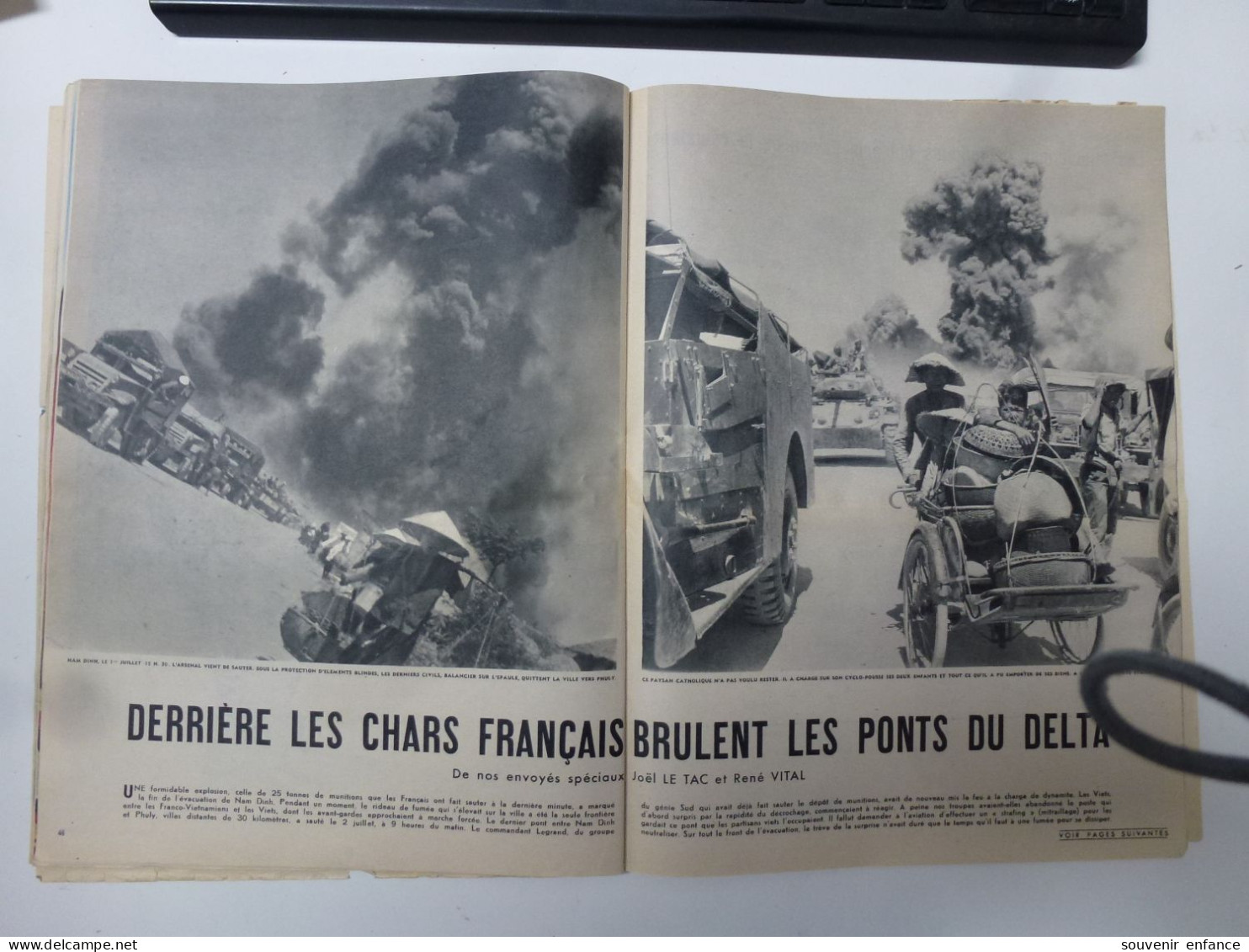 Match Paris Juillet 1954 Indochine Repli Sur Hanoï Nam Dihn Tour De France Guatemala Renoir - Geschichte