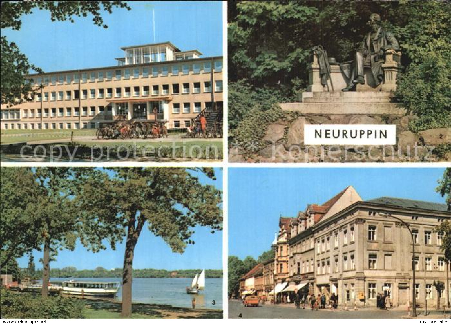 72590580 Neuruppin Poliklinik Fontane Denkmal Dampferanlegestelle Karl Marx Stra - Neuruppin