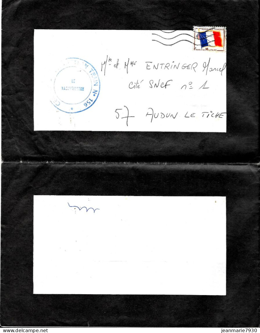 P292 - LETTRE PERE CENT CLASSE 66 2C DE TOUL DU 12/12/67 - CACHET VAGUEMESTRE - Military Postage Stamps