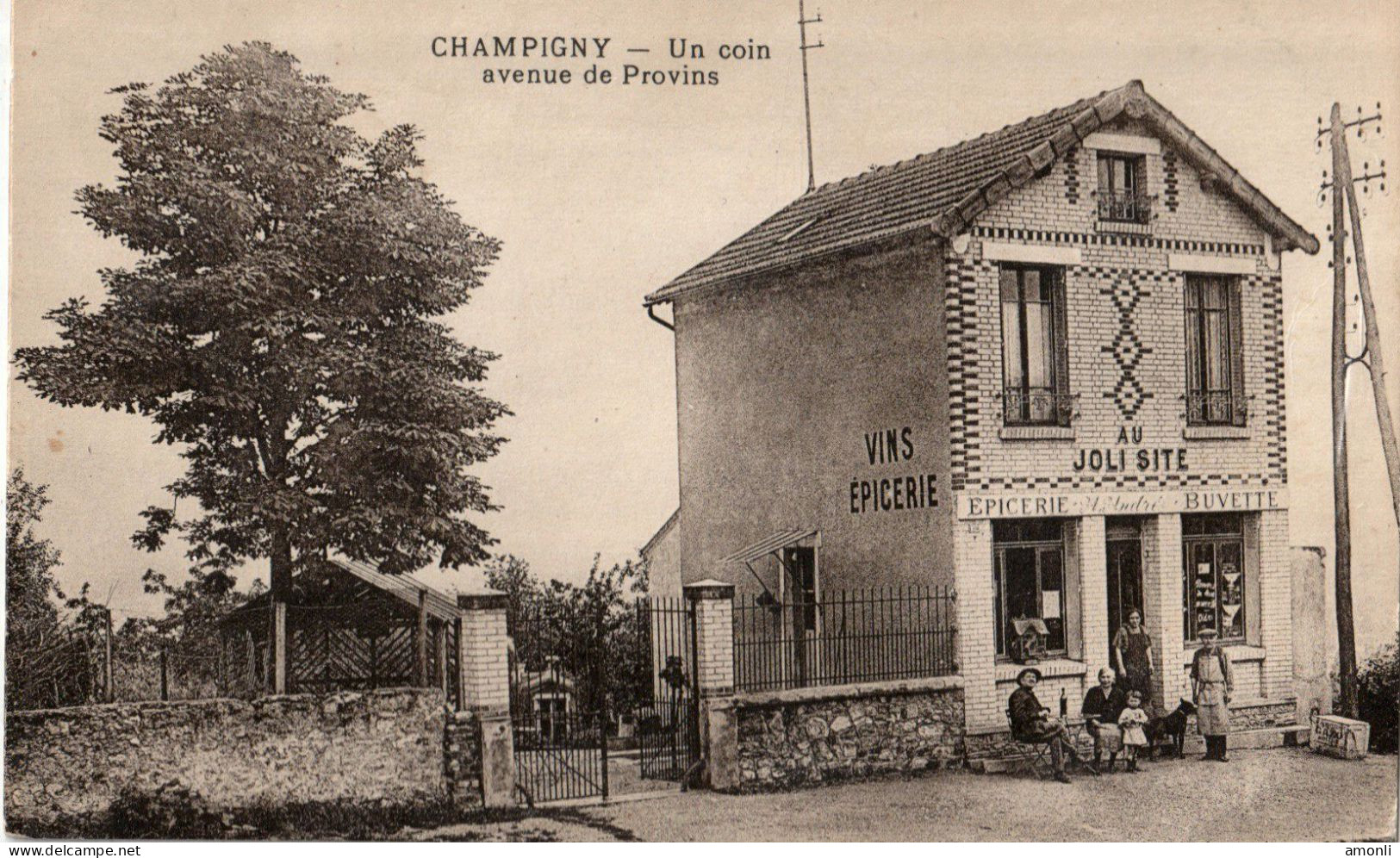 94. VAL DE MARNE - CHAMPIGNY. Epicerie Joli Site Avenue De Provins. Rare. - Champigny Sur Marne