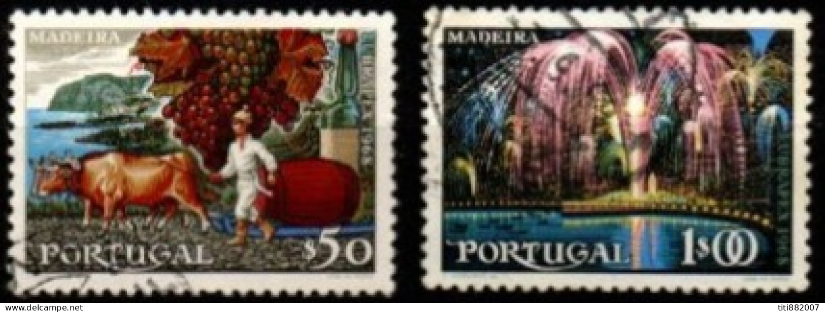 PORTUGAL     -    1968 .  Y&T N° 1041 / 1042 Oblitérés.  Viticulture,   Feux D'artifice. - Gebraucht