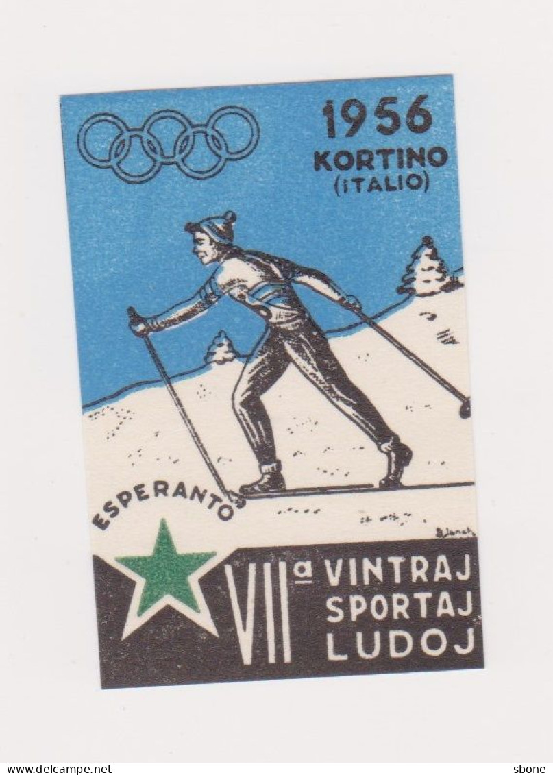 Vignettes - Esperanto - Jeux Olympiques - Cortina - Italie - 1956 - Winter 1956: Cortina D'Ampezzo