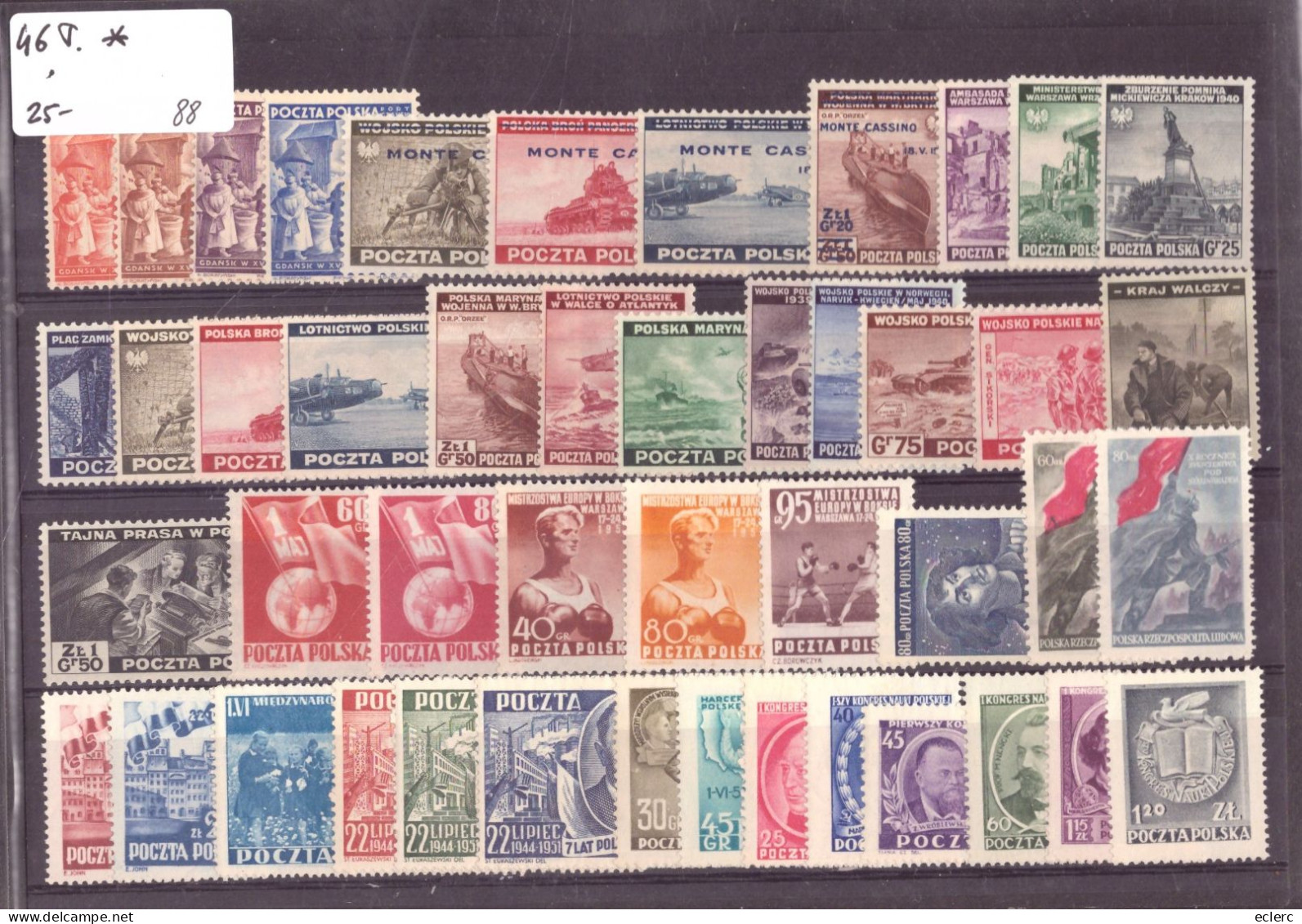 POLOGNE - LOT DE TIMBRES NEUFS AVEC TRACES DE CHARNIERE - BON ETAT GENERAL - Collections