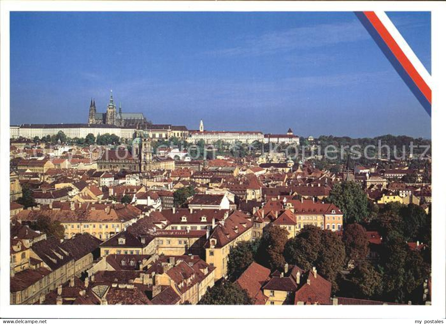 72590437 Praha Prahy Prague Fliegeraufnahme Mit Schloss Und Kleines Quartier  - Tchéquie
