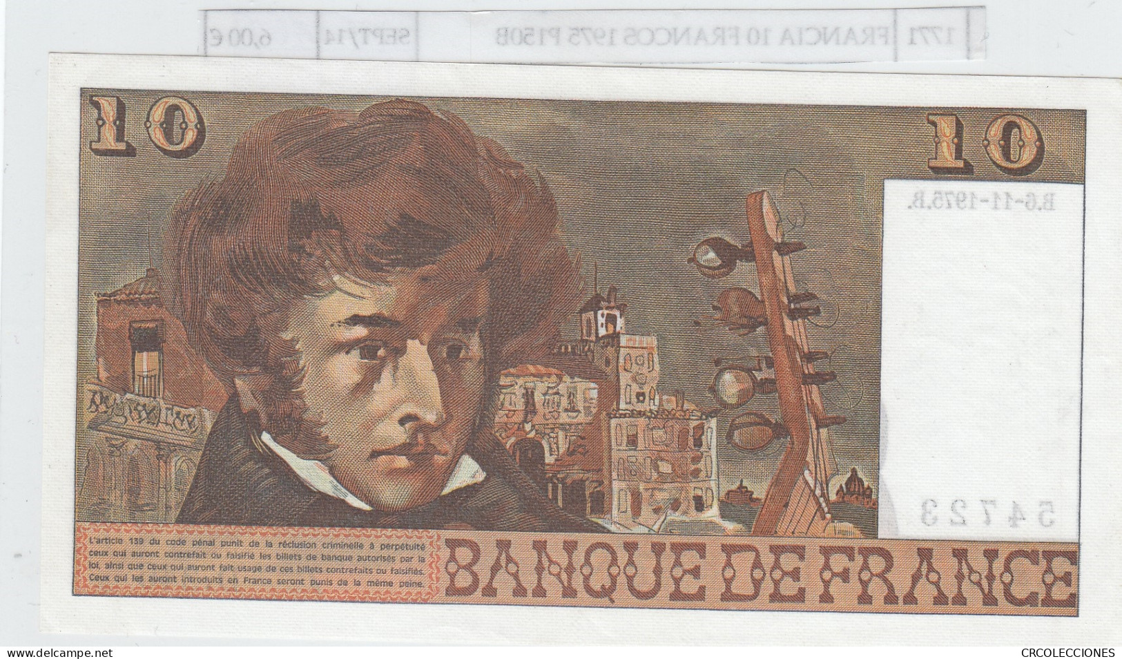 BILLETE FRANCIA 10 FRANCOS 1975 P-150BX  - Other - Europe