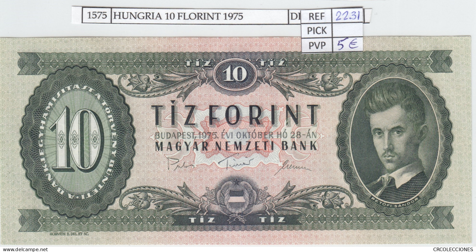 BILLETE HUNGRIA 10 FORINT 1975 P-168e  - Other - Europe