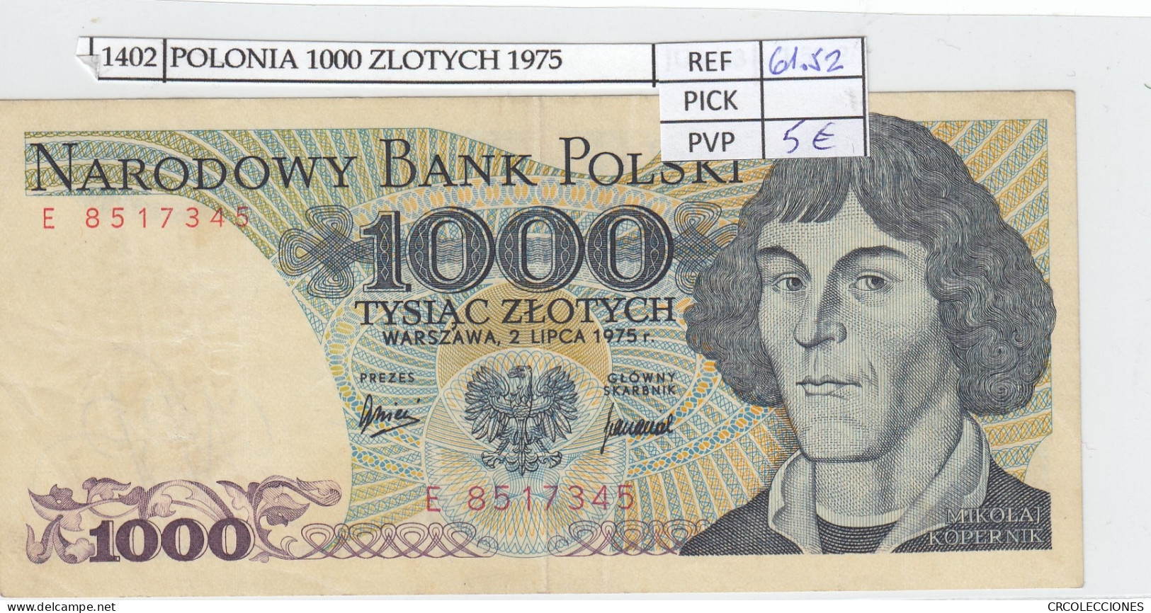 BILLETE POLONIA 1.000 ZLOTYCH 1975 P-146aa - Other - Europe