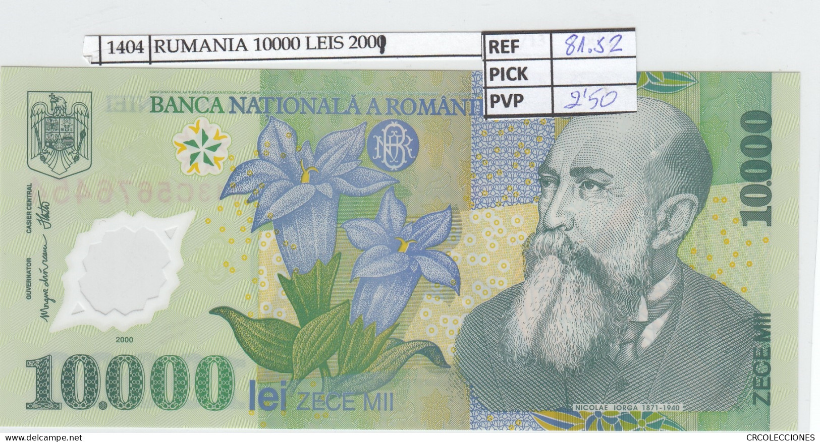 BILLETE RUMANIA 10000 LEIS 2001 P-112b  - Other - Europe