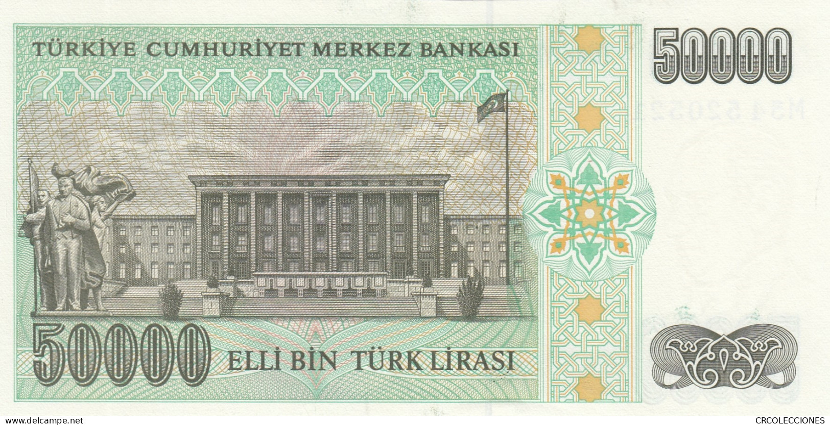 BILLETE TURQUIA 50.000 LIRAS 1995 P-204  - Sonstige – Europa