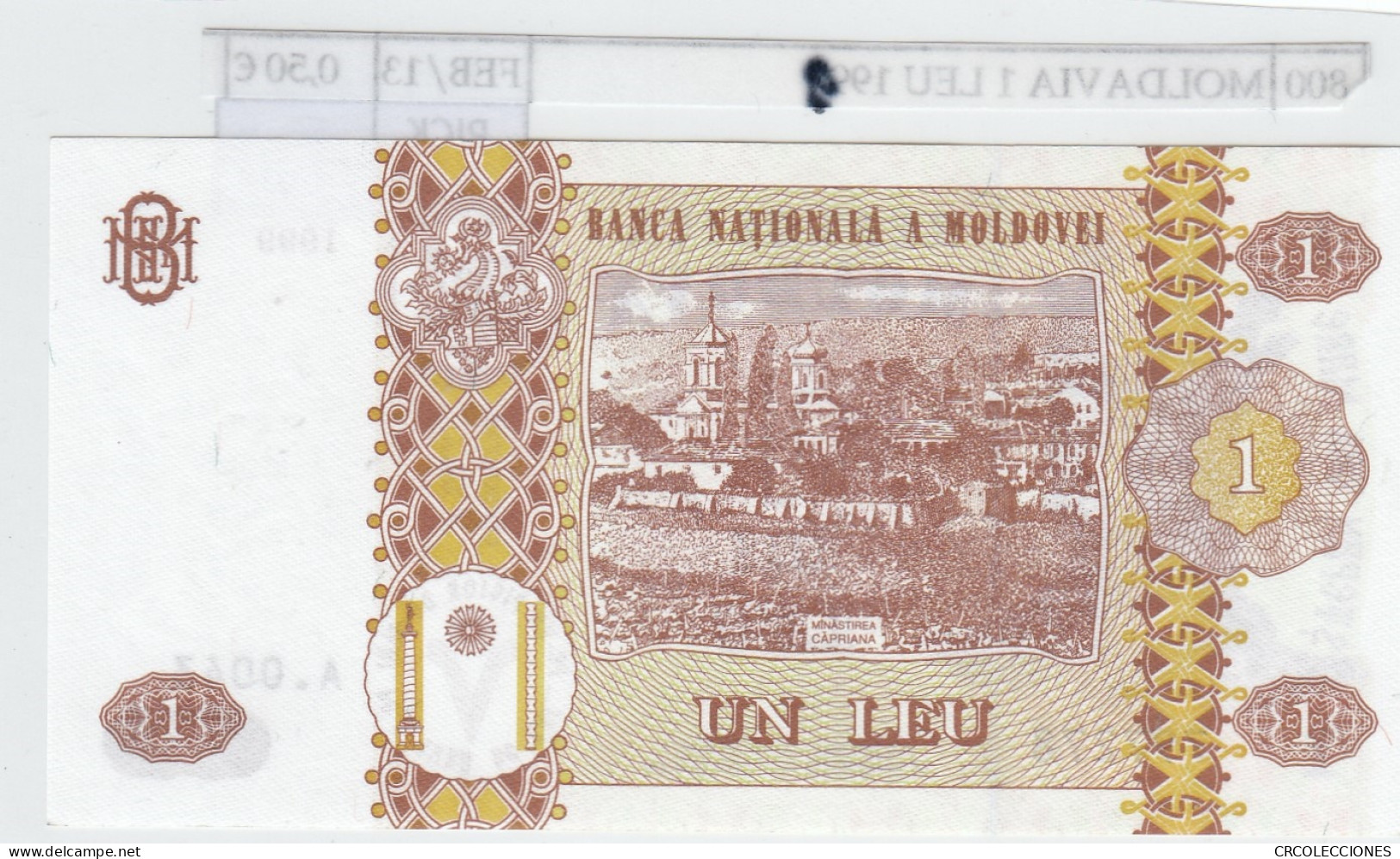 BILLETE MOLDAVIA 1 LEU 1999 P-8d - Sonstige – Europa