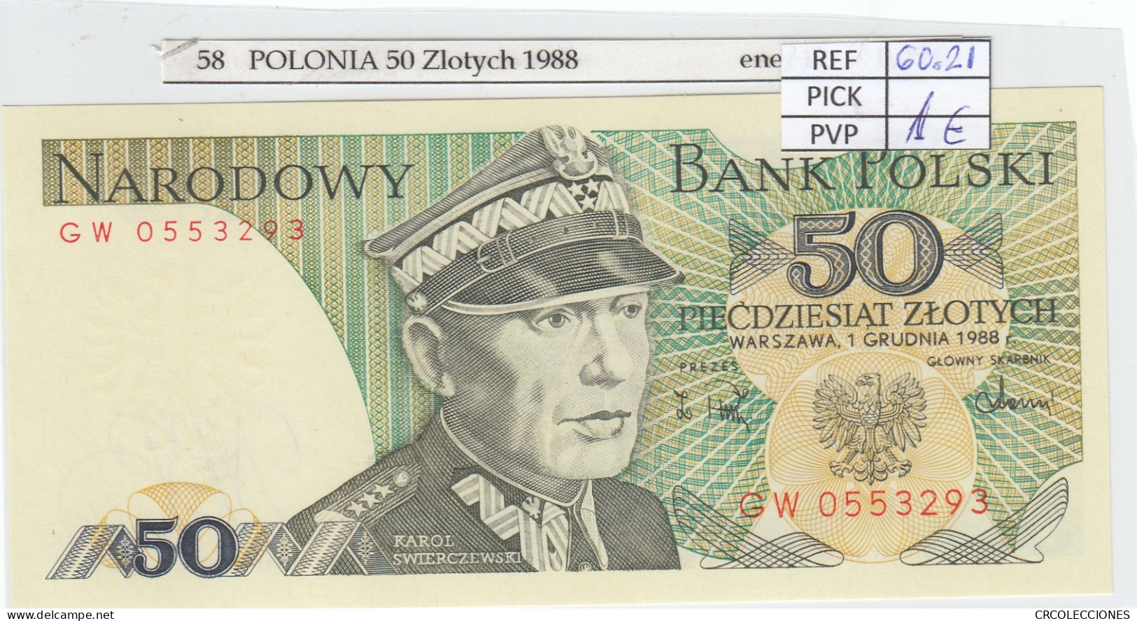 BILLETE POLONIA 50 ZLOTYCH 1988 P-142e - Other - Europe