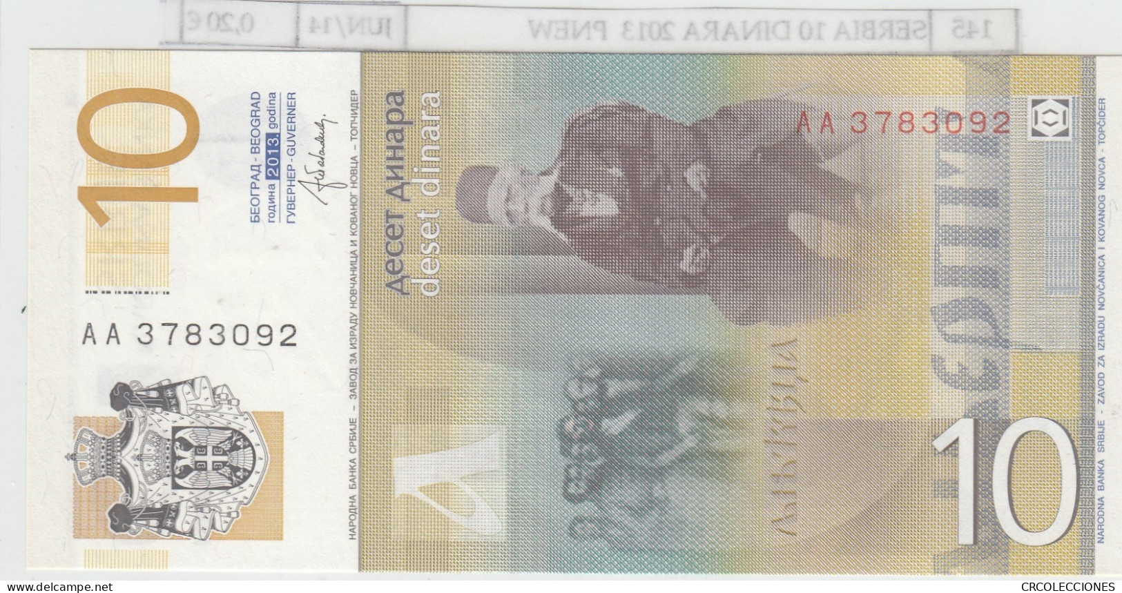 BILLETE SERBIA 10 DINARA 2013  P-54b  - Andere - Europa