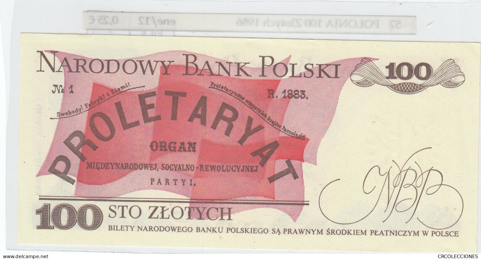 BILLETE POLONIA 100 ZLOTYCH 1986 P-143e.1 - Other - Europe