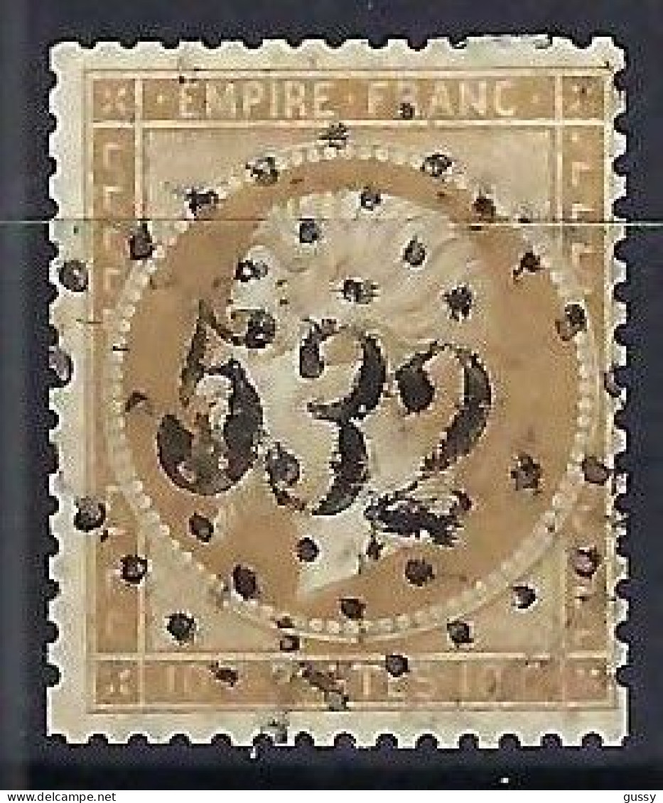 FRANCE Classique, B Obl. GC Des Villes Sur TP Isolés: GC 532 (Bordeaux,1) Sur Y&T 21 - 1862 Napoléon III.