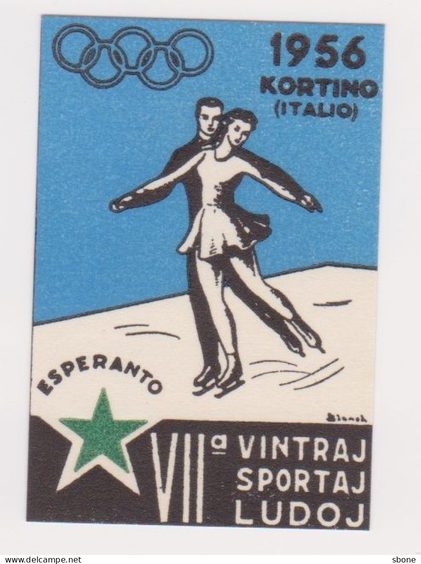 Vignettes - Esperanto - Jeux Olympiques - Cortina - Italie - 1956 - Winter 1956: Cortina D'Ampezzo