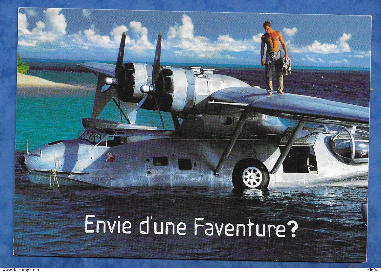 CPM Publicitaire Hydravion Gros Plan FA MEN - Autres & Non Classés