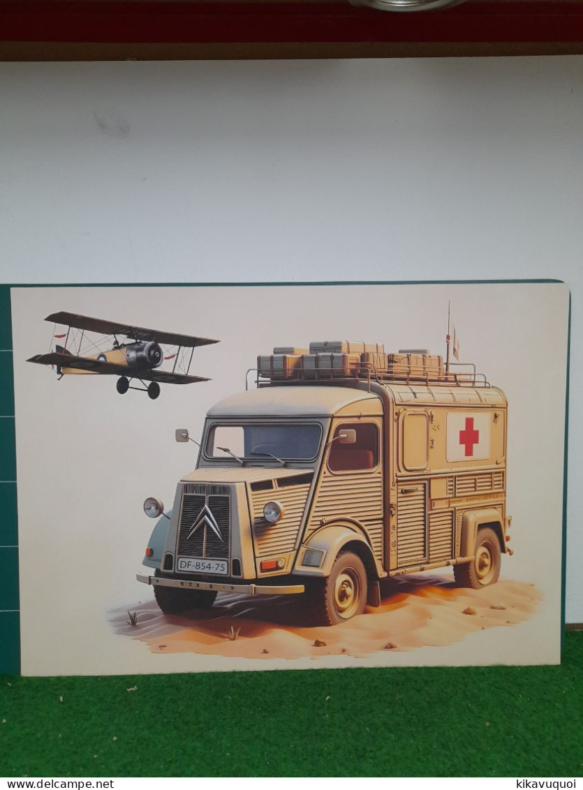 Citroen Hy Avec Avion - Rue Pavees - Affiche Poster - Cars