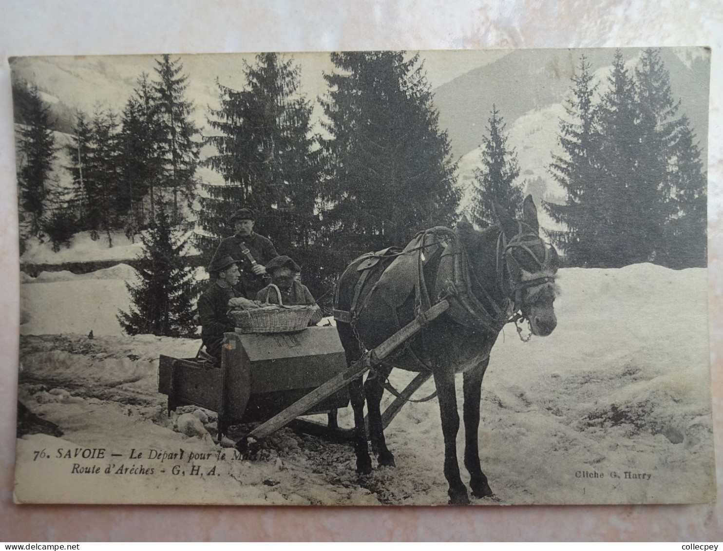 CPA 73 SAVOIE Le Départ Pour Le Marché Route D' ARECHES - Gros Plan - Autres & Non Classés