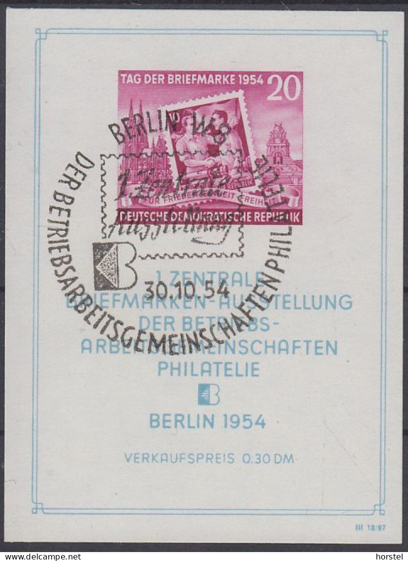 DDR Block 10 - 1. Zentrale Briefmarken Ausstellung - 30.10.1954 - 1950-1970