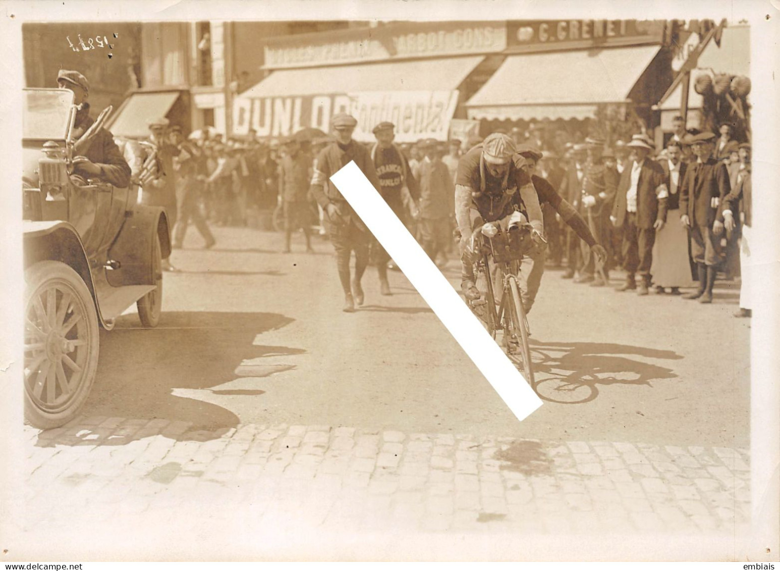 DREUX - PARIS-BREST 1911 - Photo Originale De La Course, Emile Georget Quitte Le Contrôle De DREUX - Radsport