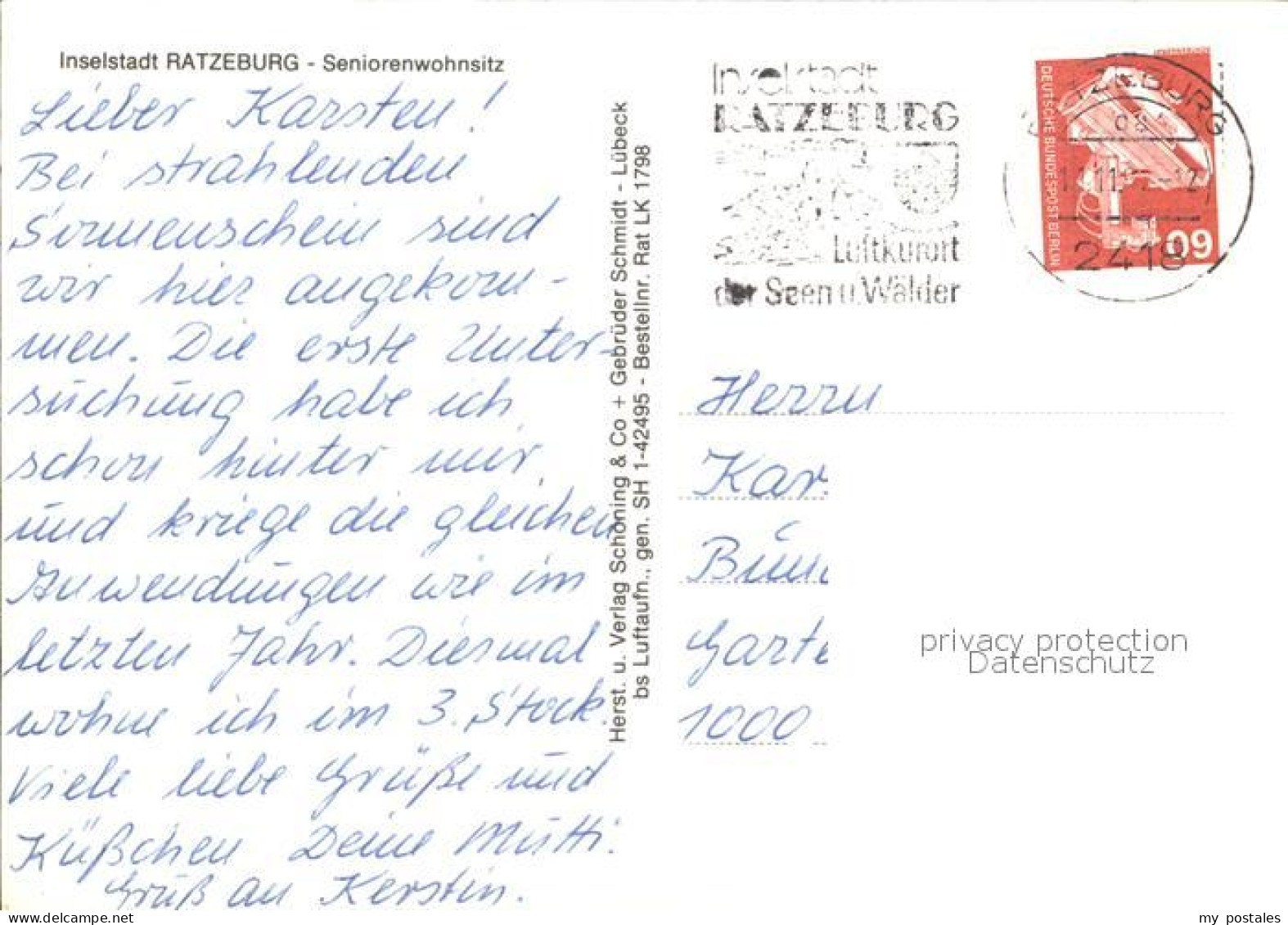 72585544 Ratzeburg Fliegeraufnahme Seniorenwohnsitz Ratzeburg - Ratzeburg