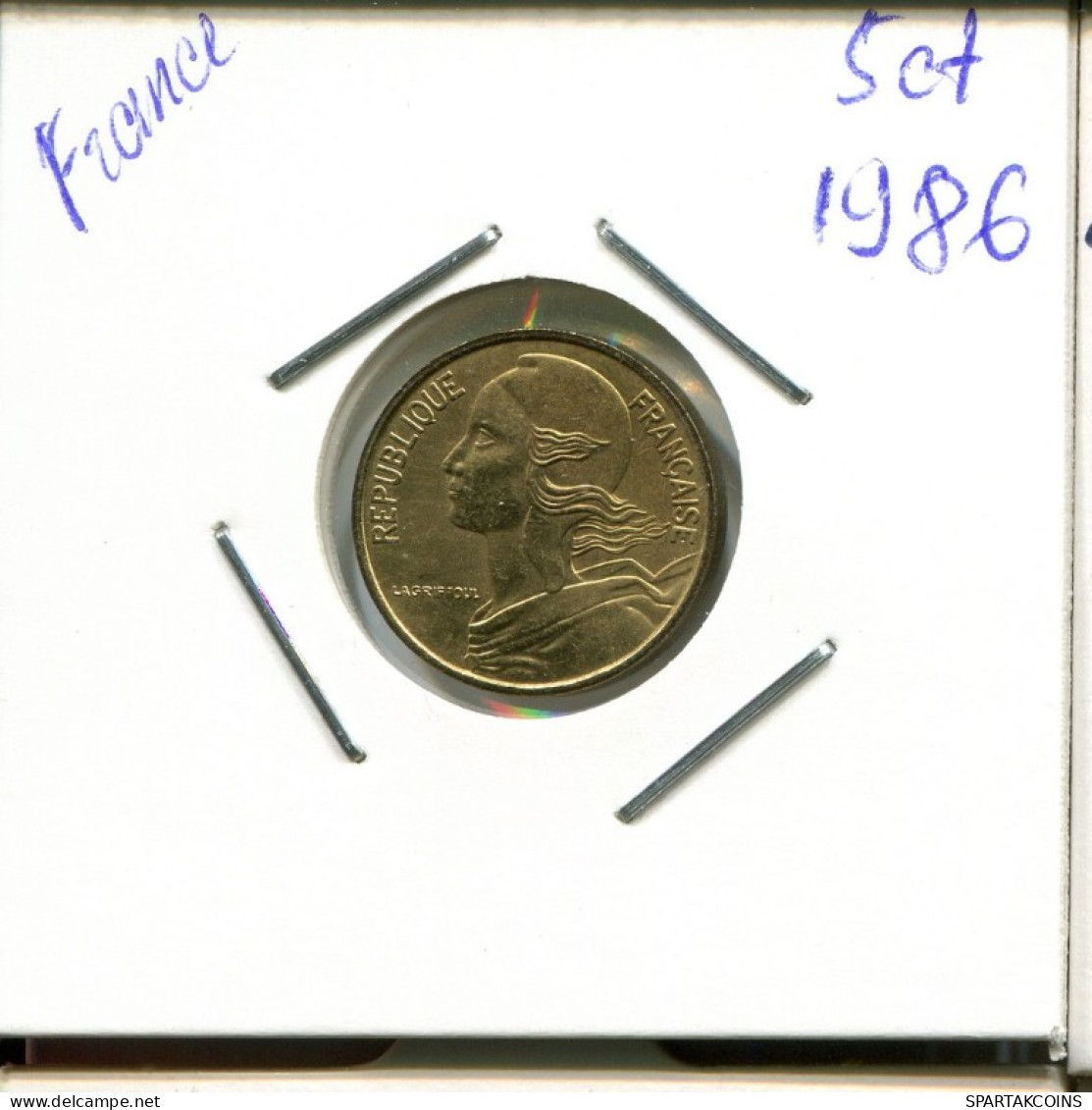 5 CENTIMES 1986 FRANKREICH FRANCE Französisch Münze #AN822.D.A - 5 Centimes
