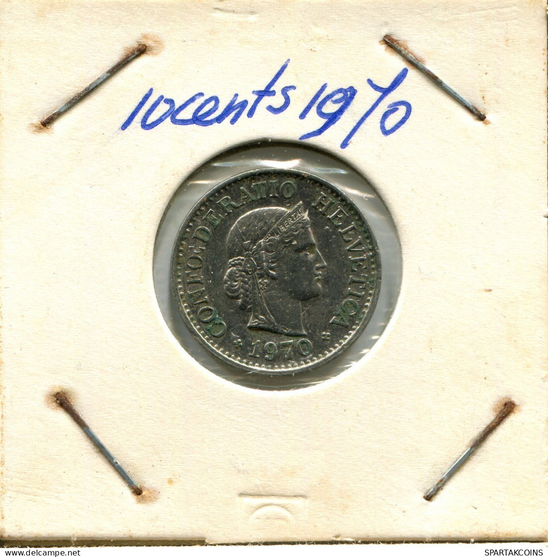 10 RAPPEN 1970 SUIZA SWITZERLAND Moneda #AX965.3.E.A - Other & Unclassified