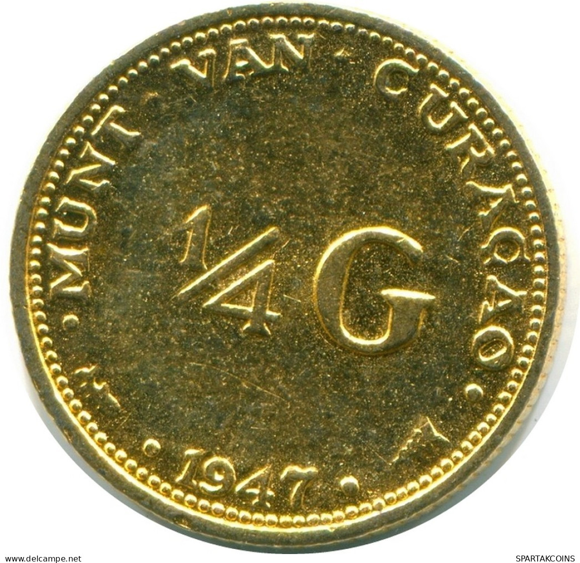 1/4 GULDEN 1947 CURACAO Netherlands SILVER Colonial Coin #NL10775.4.U.A - Curaçao