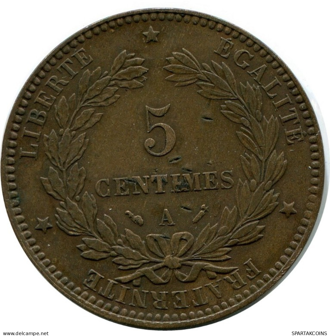 5 CENTIMES 1891 A FRANKREICH FRANCE Französisch Münze #AM961.D.A - 5 Centimes
