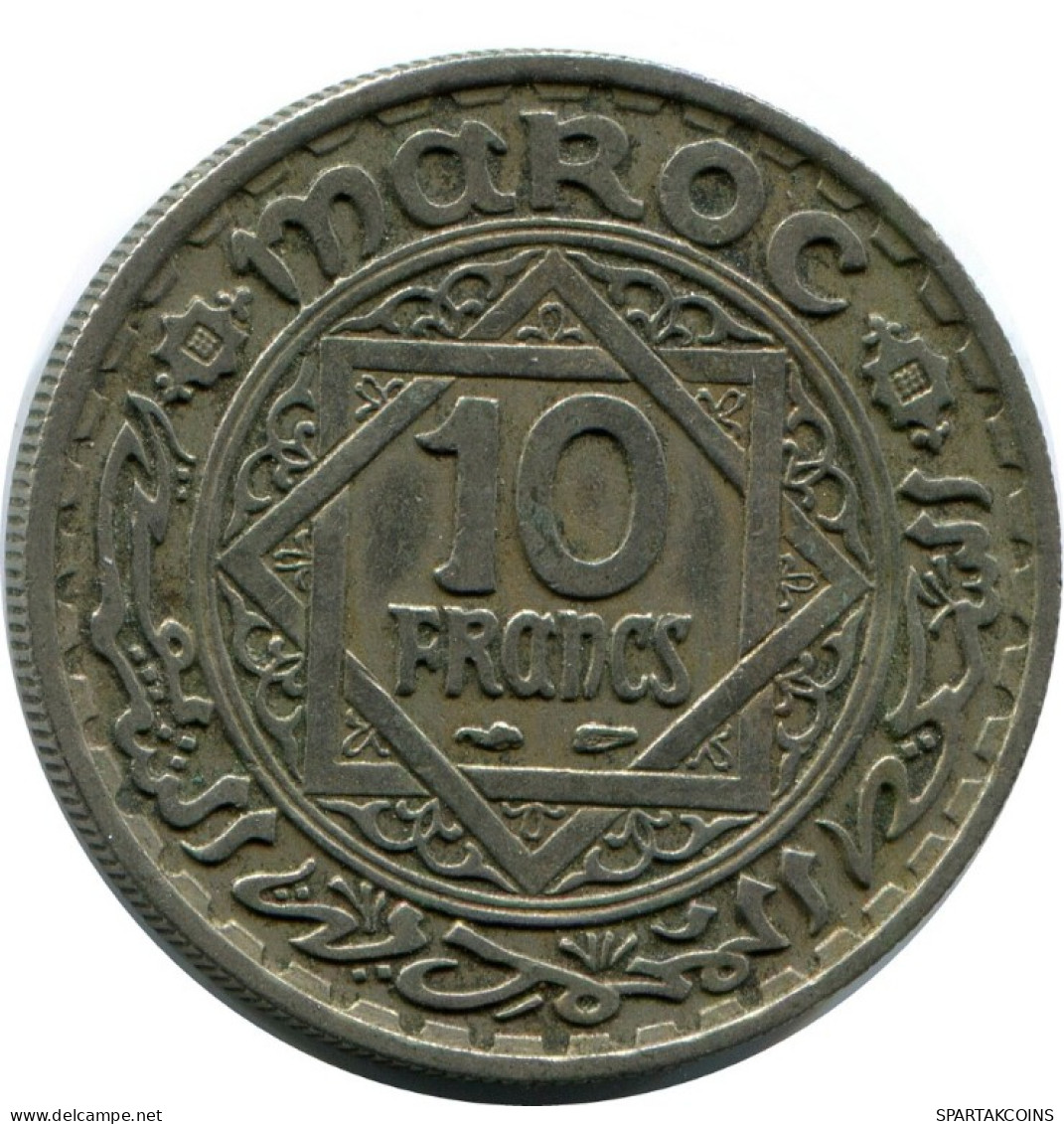 10 FRANCS 1952 MOROCCO Islamisch Münze #AH639.3.D.A - Maroc