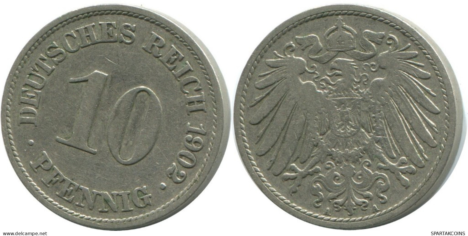 10 PFENNIG 1902 A ALLEMAGNE Pièce GERMANY #AE444.F.A - 10 Pfennig