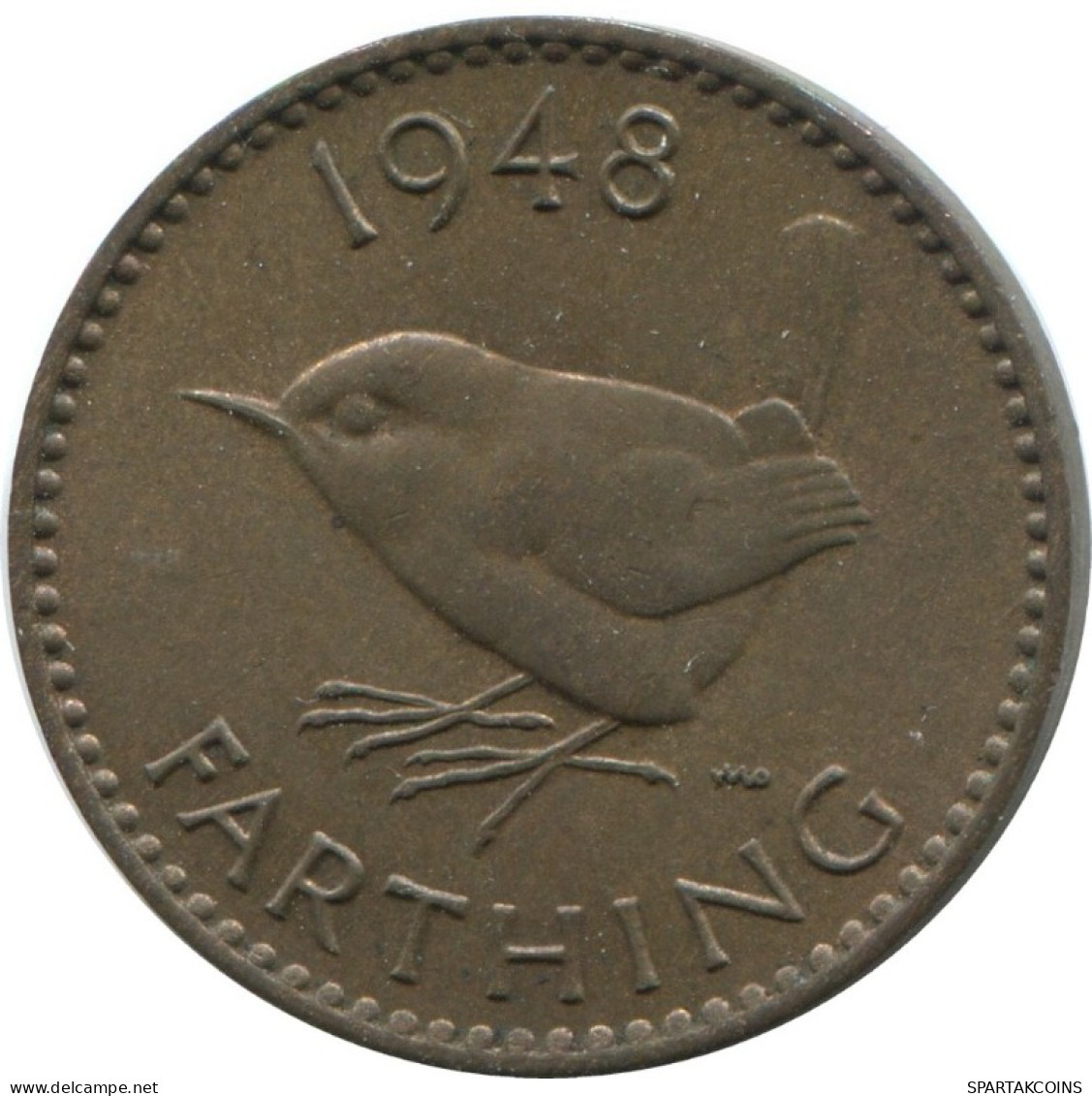FARTHING 1948 UK GROßBRITANNIEN GREAT BRITAIN Münze #AG766.1.D.A - B. 1 Farthing