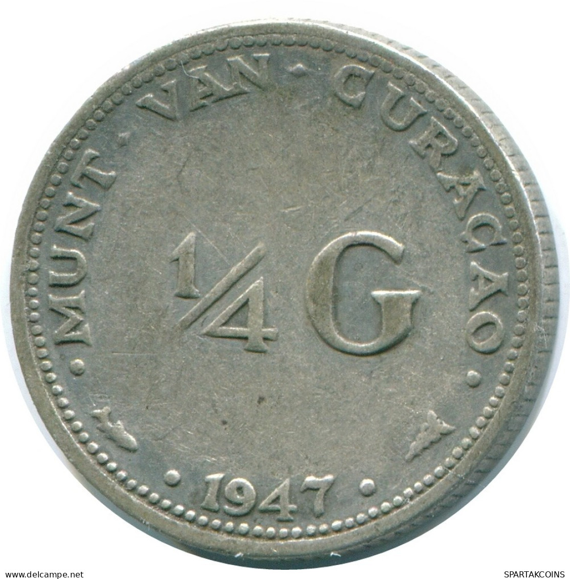 1/4 GULDEN 1947 CURACAO NIEDERLANDE SILBER Koloniale Münze #NL10745.4.D.A - Curaçao