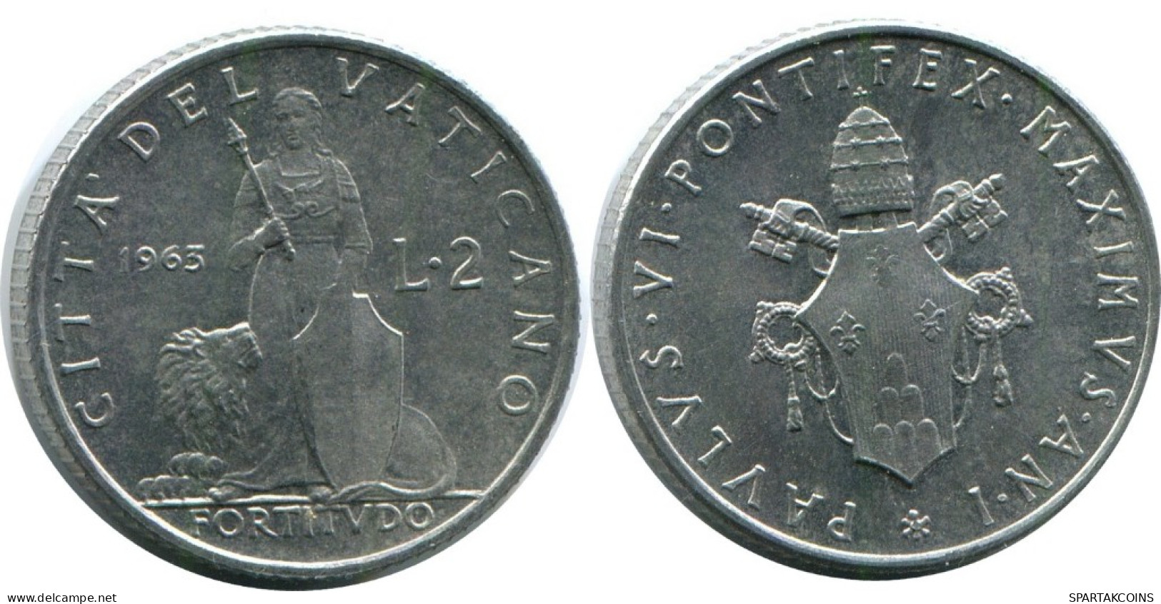 2 LIRE 1963 VATICAN Coin Paul VI (1963-1978) #AH378.13.U.A - Vatican