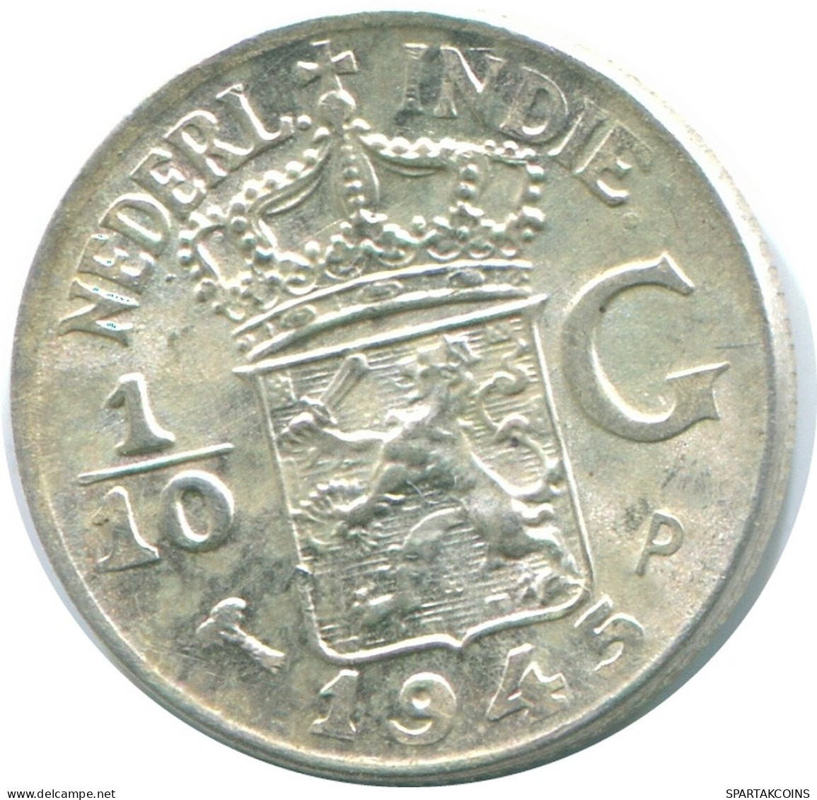 1/10 GULDEN 1945 P INDIAS ORIENTALES DE LOS PAÍSES BAJOS PLATA #NL13990.3.E.A - Niederländisch-Indien