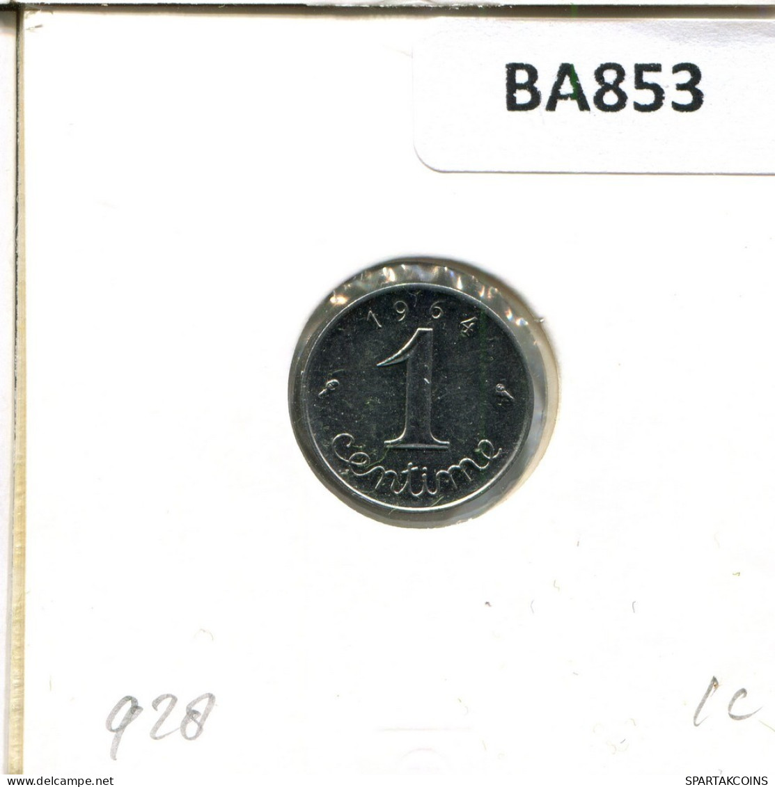 1 CENTIME 1964 FRANKREICH FRANCE Französisch Münze #BA853.D.A - 1 Centime