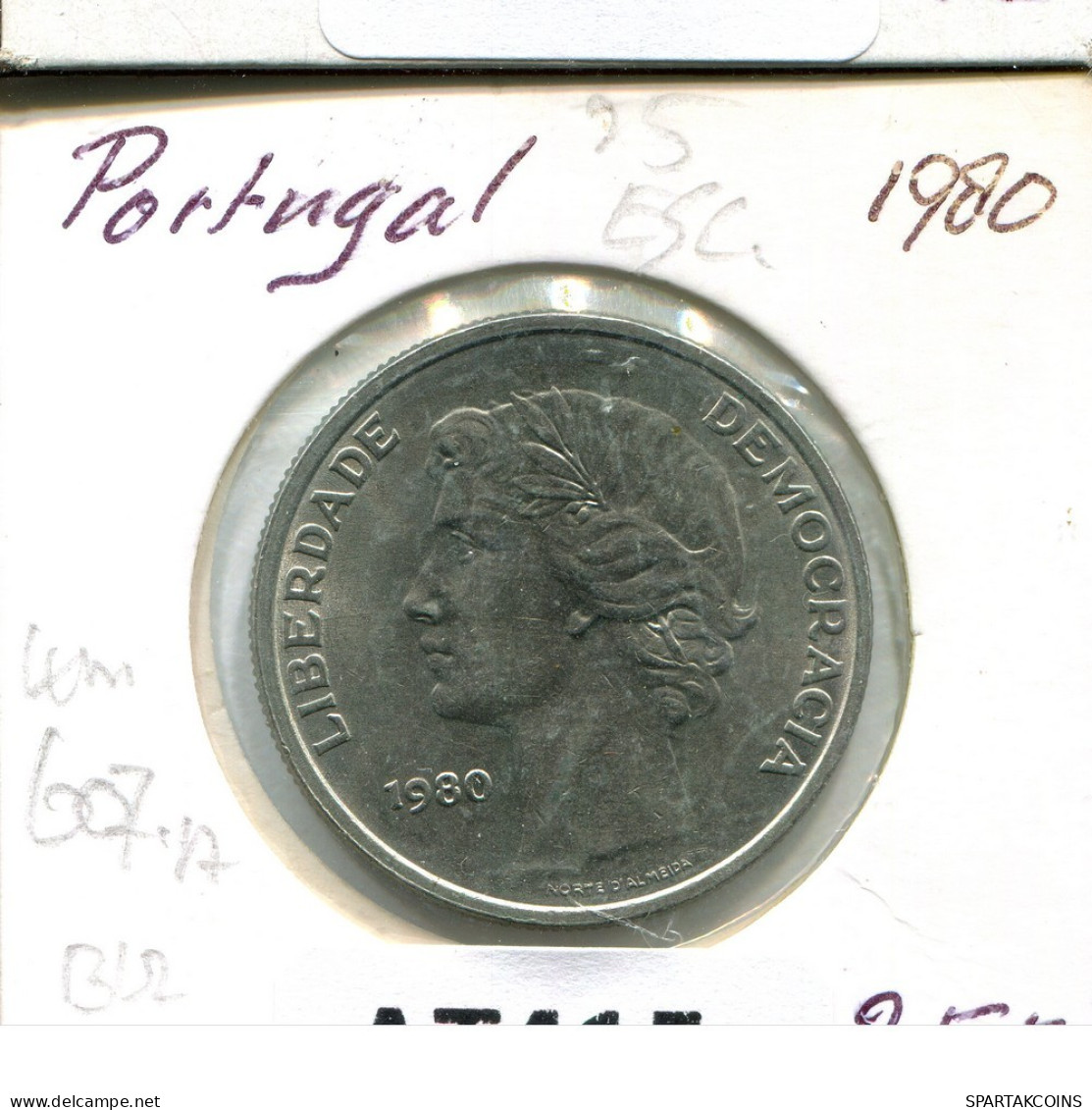 25 ESCUDOS 1980 PORTUGAL Coin #AT415.U.A - Portugal