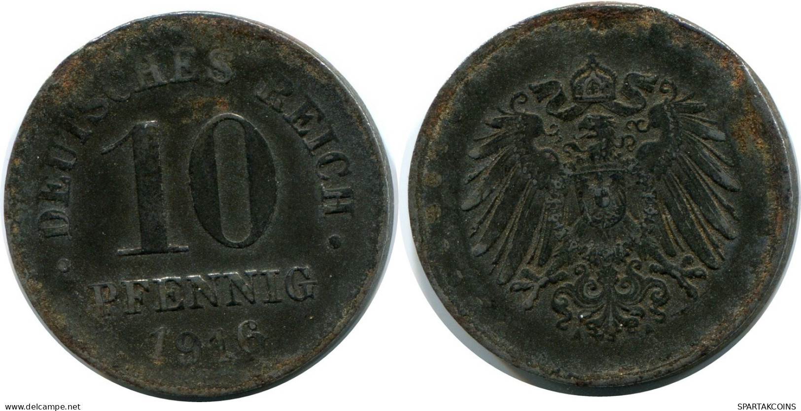 10 PFENNIG 1916 A GERMANY Coin #DA768.U.A - 10 Pfennig