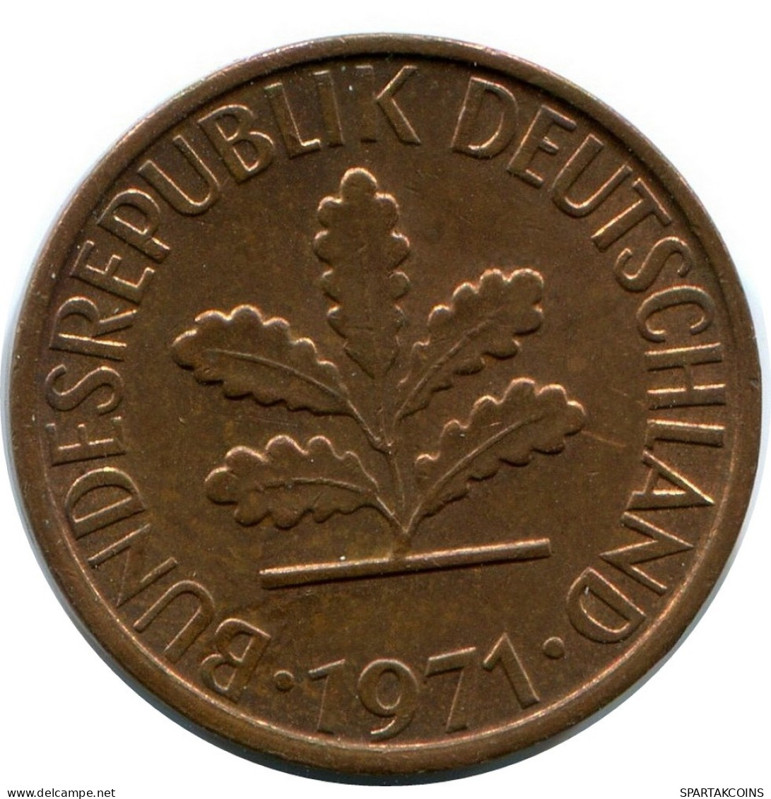 1 PFENNIG 1971 G WEST & UNIFIED GERMANY Coin #AW961.U.A - 1 Pfennig
