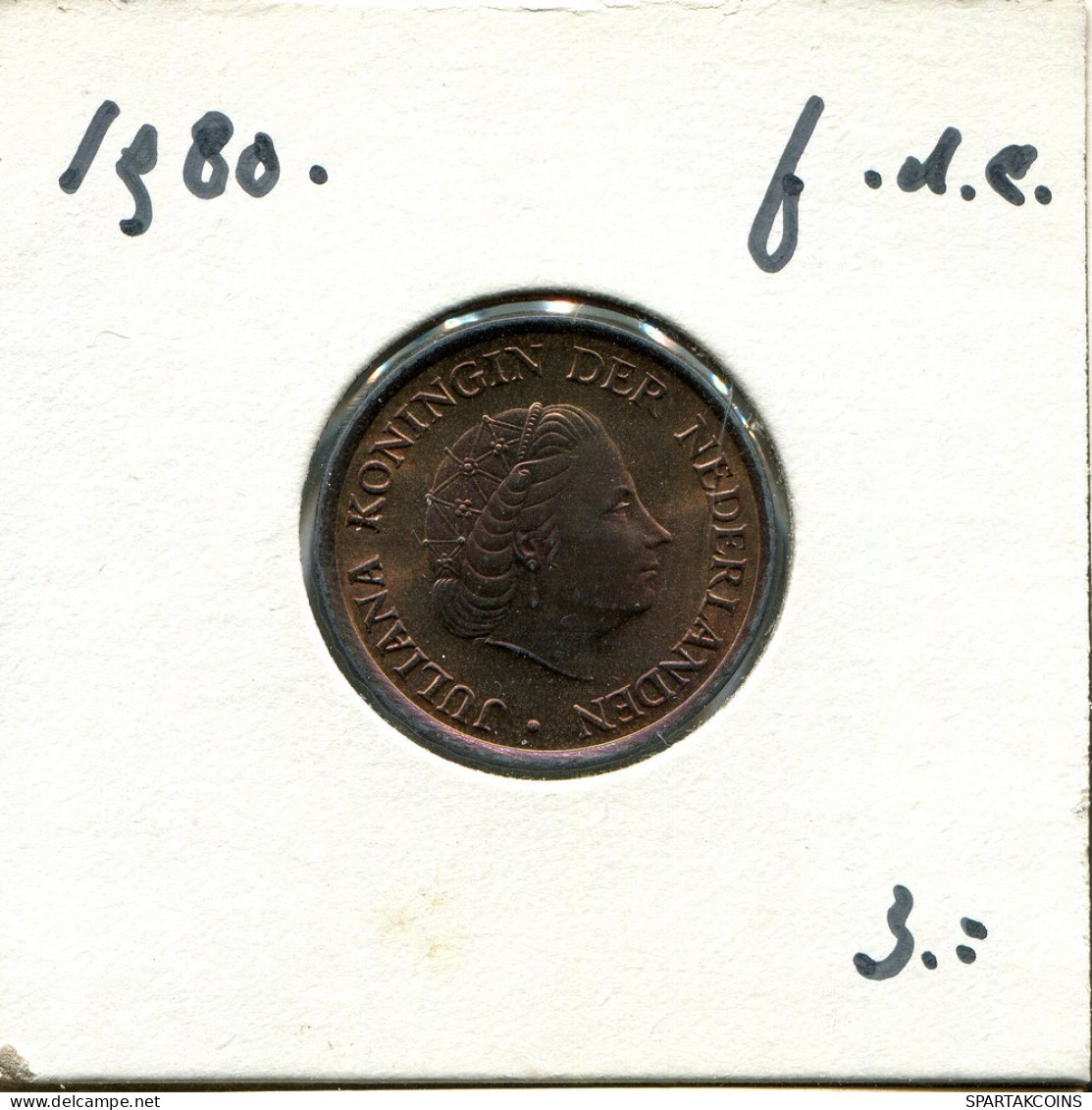 5 CENTS 1980 INÉERLANDAIS NETHERLANDS Pièce #AU508.F.A - 1948-1980 : Juliana